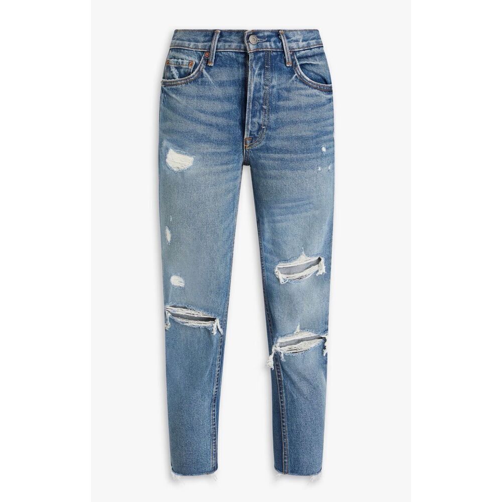 GRLFRND Karolina Distressed High-Rise Jeans